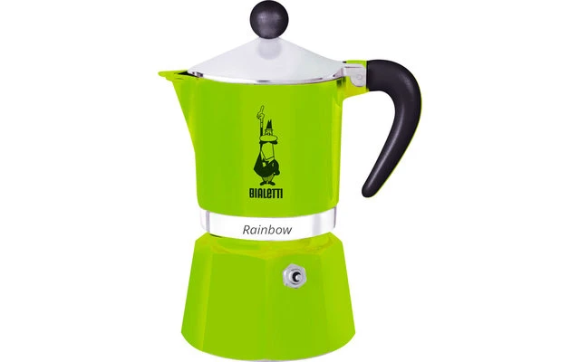 Bialetti Espressozubereiter Rainbow Grün 3 Tassen 150 Ml 3 Bialetti Espressozubereiter Rainbow Grün 3 Tassen 150 Ml
