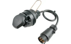 Caravan Adapterkabel Stecker 7-polig Auf Steckdose 13polig Mit Deckel 0,6 M