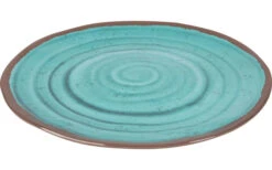 Bo-Camp Melamin Teller Set 4 Stück Blau / Braun