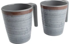 Bo-Camp Melamin Henkelbecher 400 Ml Set 4 Stück Grau / Braun -Dometic Verkäufe 385531 2833807