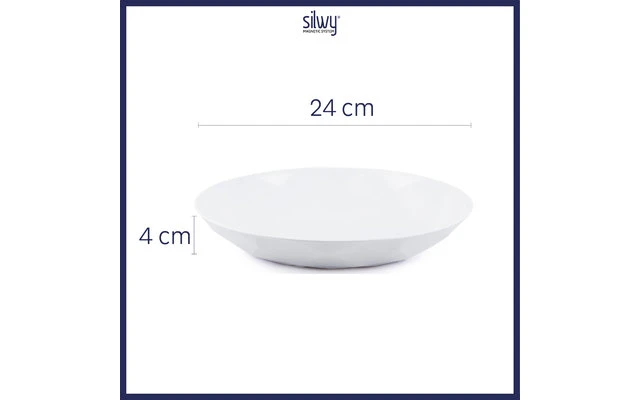 Silwy® Universal Magnet Teller Set 6 Stück Weiß 4 Silwy® Universal Magnet Teller Set 6 Stück Weiß – Bild 2