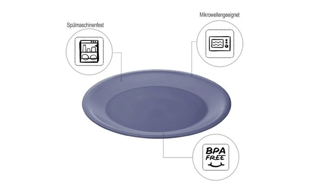 Rotho Caruba Teller Flach 26 Cm Horizon Blue 5 Rotho Caruba Teller Flach 26 Cm Horizon Blue – Bild 3