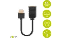 Goobay HDMI 2.0b Flexadapter STD Sw HDMI Flexadapter 0,10 M -Dometic Verkäufe 443831 3311250