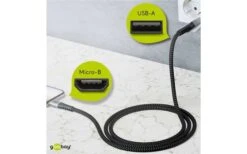 Goobay DAT Micro USB Auf USB-A Textilkabel 0,5 M -Dometic Verkäufe 446720 3309657
