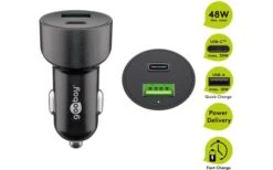 Goobay KFZ USB 2 Port 48W USB-C PD + QC3.0 Sw PL Dual-USB Auto Schnellladegerät USB-C -Dometic Verkäufe 446771 3309252