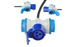 PAT Adapterkabel 150 Cm 3 X 2,5 Mm² Von Schuko Stecker Nach 1x CEE Und 2x Schuko Steckdose -Dometic Verkäufe 446930 3407696