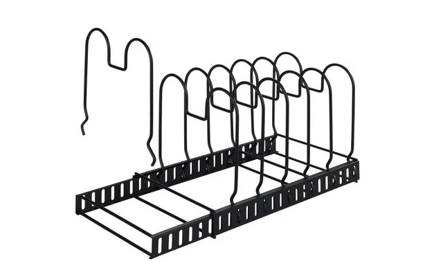 Wenko Deckel- Und Pfannenhalter Ausziehbarer Geschirrständer Für Deckel Und Pfannen 3 Wenko Deckel- Und Pfannenhalter Ausziehbarer Geschirrständer Für Deckel Und Pfannen