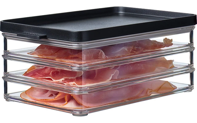 Mepal Omnia Kühlschrankdose Aufschnitt 3-lagig 1,5 Liter Black 4 Mepal Omnia Kühlschrankdose Aufschnitt 3-lagig 1,5 Liter Black – Bild 2