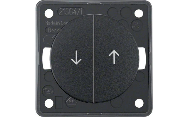 Berker Integro Jalousie-Serientaster Mit Aufdruck Symbol Pfeile Schwarz Glänzend 4 Berker Integro Jalousie-Serientaster Mit Aufdruck Symbol Pfeile Schwarz Glänzend – Bild 2