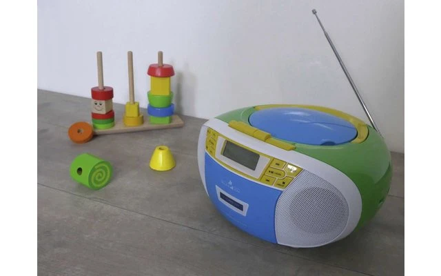 Schwaiger FM/CD/Kassette Boombox Tragbarer CD-Player, Bunt 8 Schwaiger FM/CD/Kassette Boombox Tragbarer CD-Player, Bunt – Bild 6