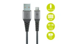 Goobay DAT Micro USB Auf USB-A Textilkabel 0,5 M