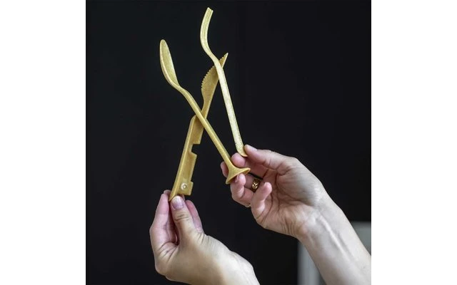 Koziol Klikk Pocket Besteck-Set 3-teilig Nature Wood 4 Koziol Klikk Pocket Besteck-Set 3-teilig Nature Wood – Bild 2