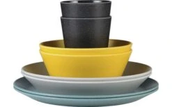 Mepal Bloom Melamin Geschirr-Set 8-teilig Pebble Black -Dometic Verkäufe 510842 3435920 2