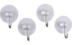 Wenko Static-Loc Nickelhaken Wandhaken Edelstahl Optik 4er Set -Dometic Verkäufe 515927 3539176 1