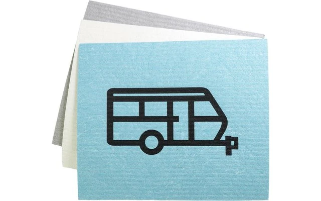 Pufz Schwedisches Geschirrtuch Wohnwagen Muster Grau 4 Pufz Schwedisches Geschirrtuch Wohnwagen Muster Grau – Bild 2