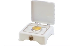 GOK Gaskocher 2-flammig 50 Mbar 3,5 KW Weiss Anschluss RST8 Rost Schwarz