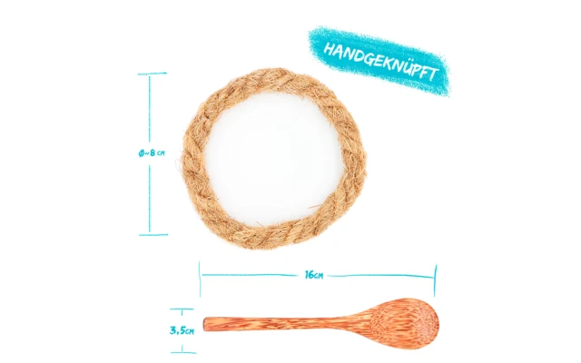 Chinchilla Kokosnussschalen Mit Löffel Und Halterung 2er-Set 8 Chinchilla Kokosnussschalen Mit Löffel Und Halterung 2er-Set – Bild 6