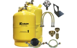 Gaslow LPG Doppelzylinder-Kit Mit Einfüllstutzen Und Stutzenhalterung 6 Kg Und 11 Kg