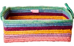 Rice Raffia Korb Large Multi 35 X 28 X 11 Cm
