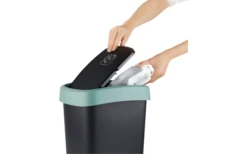 Rotho Twist Abfalleimer Mit Schwing- Und Klappdeckel 25 Liter Dunkelsilber -Dometic Verkäufe 689406 4830116 2