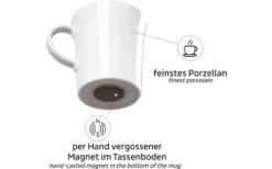 Silwy® Porzellan Magnet-Henkel-Tassen REISELUST 2er-Set Inkl. Metall-Nano-Gel-Pads BLACK (0,27 L) -Dometic Verkäufe 693680 4711691