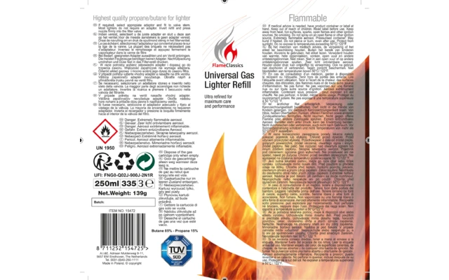 Feuerzeuggas Nachfüllung 250ml 4 Feuerzeuggas Nachfüllung 250ml – Bild 2