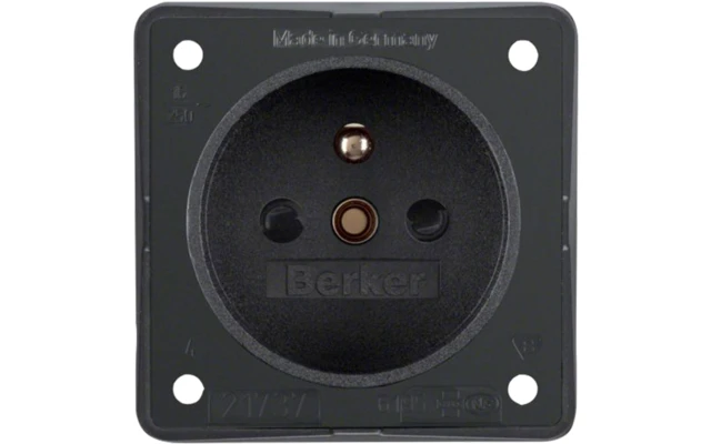Berker Steckdose Frankreich - Anthrazit Matt 3 Berker Steckdose Frankreich - Anthrazit Matt