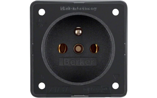 Berker Steckdose Frankreich - Anthrazit Matt 5 Berker Steckdose Frankreich - Anthrazit Matt – Bild 3